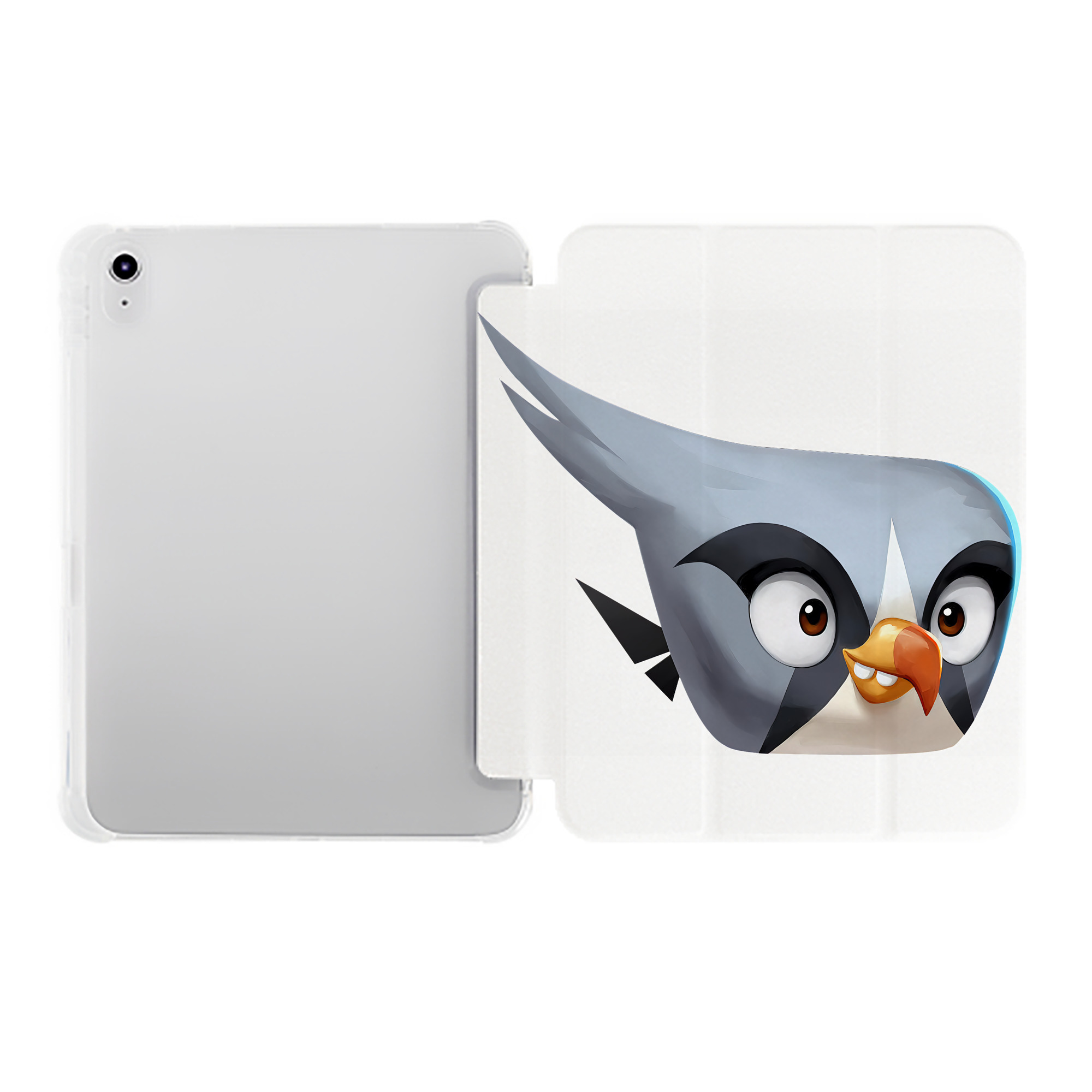 （画像用） Angry Birds アングリーバード IPad ケース ペン収納付き 三つ折りスタンド PUレザー×シリコン 対応機種9.5/10.5/10.9インチ
